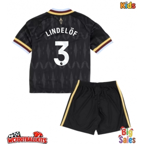 Aston Villa Victor Lindelof #3 Replica Away Stadium Kit for Kids 2026-27 Short Sleeve (+ pants)